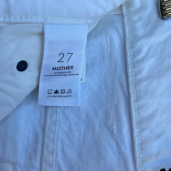 MOTHER Snacks High Waist Twizzy Skimp In Sticky Rice White Size 4/27 NWT REVOLVE - Picture 5 of 9